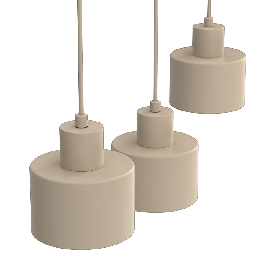 Pendelleuchte mit Kabel PARKLA 3xE27/15W/230V beige