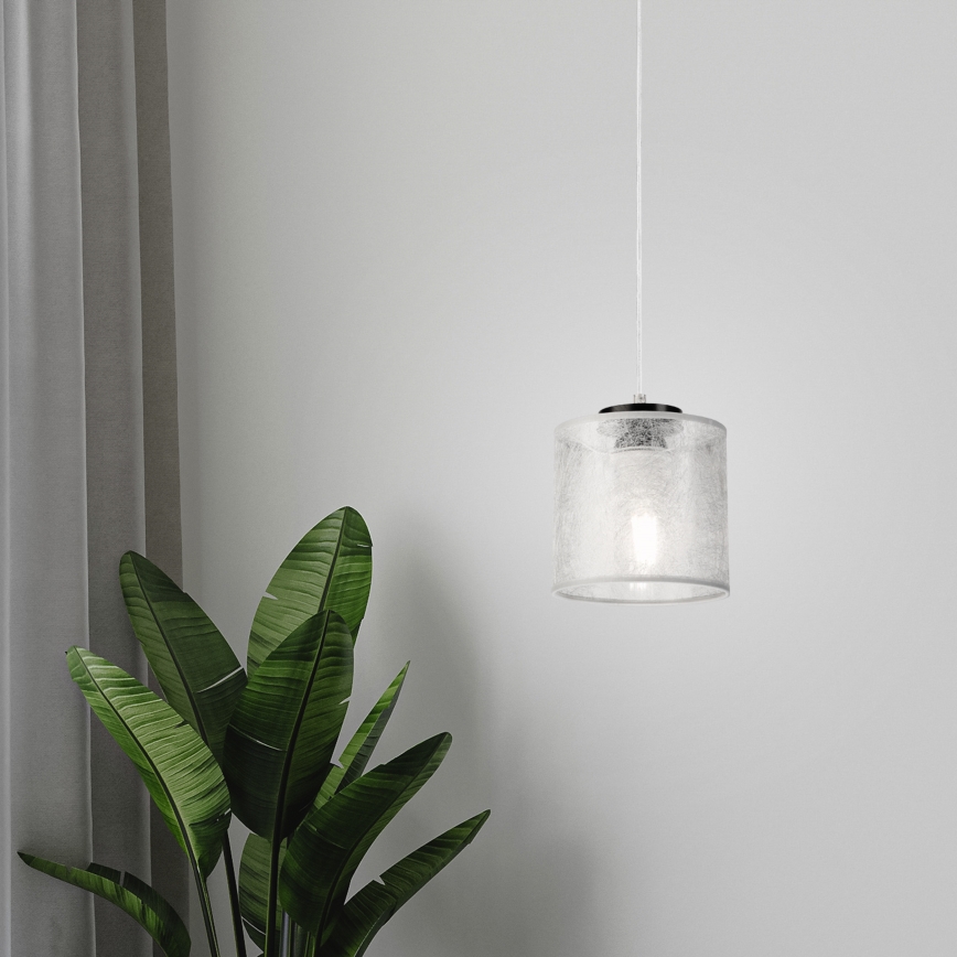 Pendelleuchte mit Kabel ROSA 1xE27/60W/230V schwarz/grau