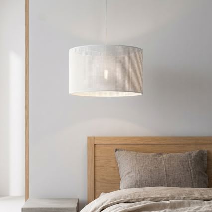 Pendelleuchte mit Kabel SIRJA PLISADO 1xE27/15W/230V Ø 35 cm weiß