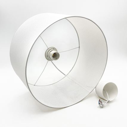 Pendelleuchte mit Kabel SIRJA PLISADO 1xE27/15W/230V Ø 35 cm weiß