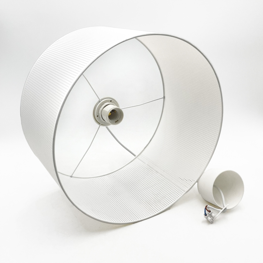 Pendelleuchte mit Kabel SIRJA PLISADO 1xE27/15W/230V Ø 35 cm weiß