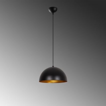 Pendelleuchte mit Kabel SIVANI 1xE27/40W/230V Ø 30 cm schwarz/kupfer