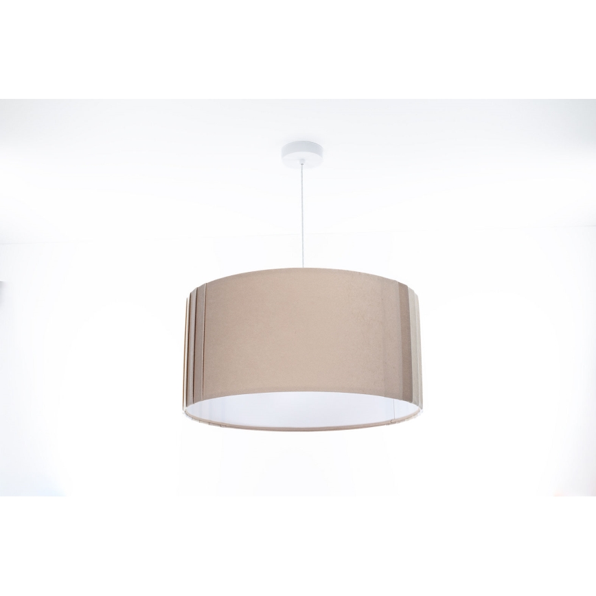 Pendelleuchte mit Kabel STRIPES 1xE27/60W/230V Ø 60 cm beige