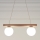 Pendelleuchte mit Kabel WOODSTOCK 2xE27/15W/230V Holz/cremefarben
