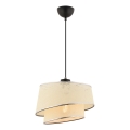Pendelleuchte mit Kabelaufhängung BARETTE 1xE27/60W/230V cremefarben/glänzender Chrom