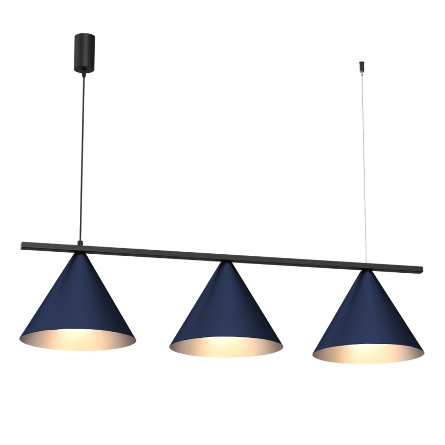 Pendelleuchte mit Kabelaufhängung CAPITAL 3xGX53/15W/230V blau