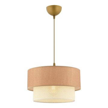 Pendelleuchte mit Kabelaufhängung ECHO 1xE27/60W/230V braun/creme