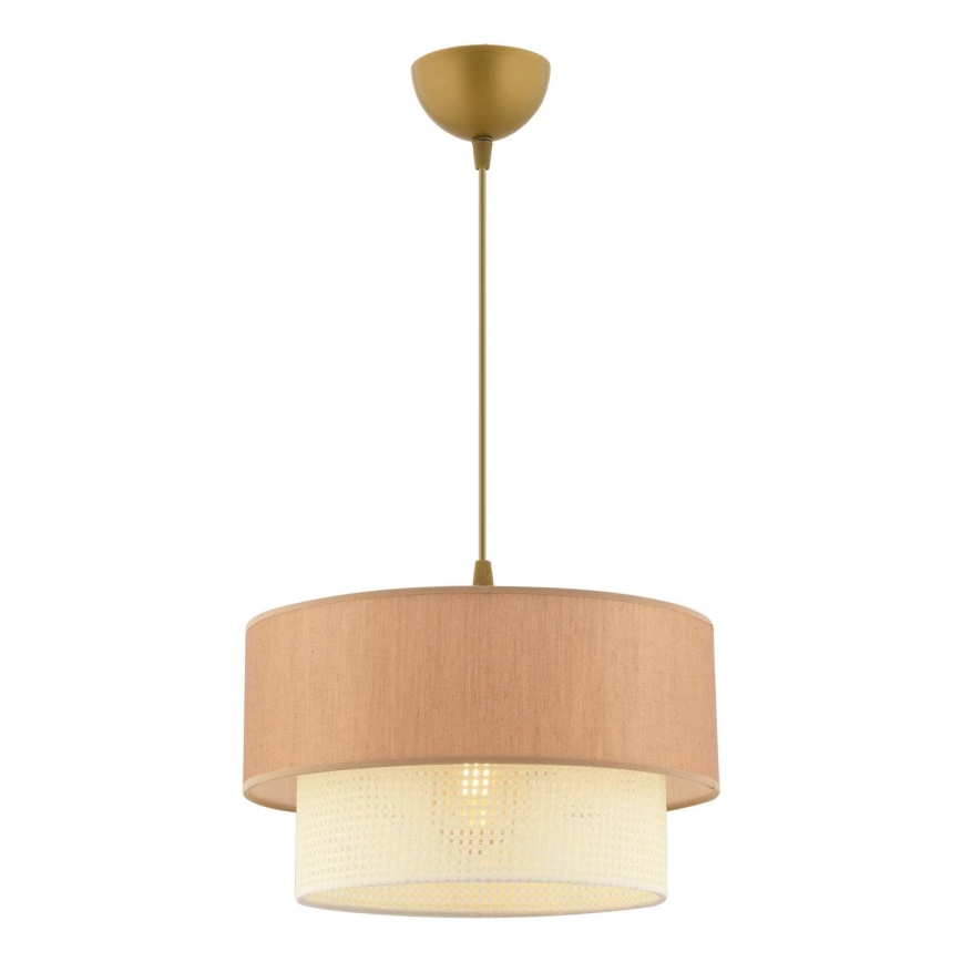 Pendelleuchte mit Kabelaufhängung ECHO 1xE27/60W/230V braun/creme