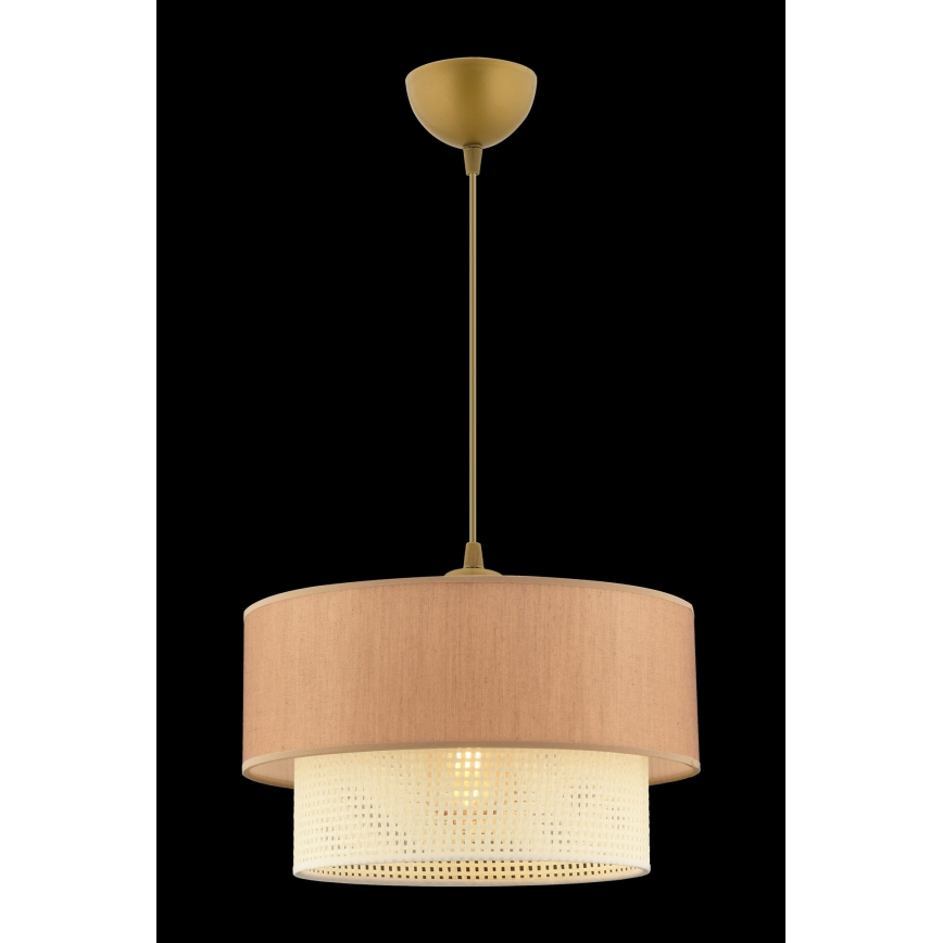 Pendelleuchte mit Kabelaufhängung ECHO 1xE27/60W/230V braun/creme