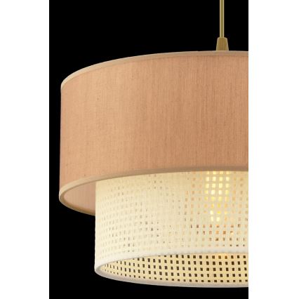 Pendelleuchte mit Kabelaufhängung ECHO 1xE27/60W/230V braun/creme