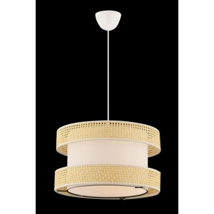 Pendelleuchte mit Kabelaufhängung HALO 1xE27/60W/230V Creme/Beige