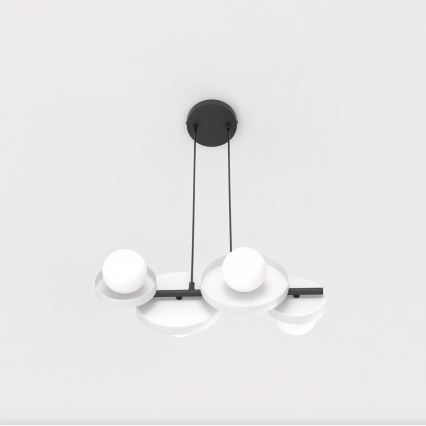 Pendelleuchte mit Kabelaufhängung MODEL 4xG9/8W/230V weiß