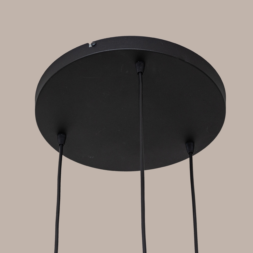 Pendelleuchte mit Kabelaufhängung SOLANO 3xE27/15W/230V schwarz/hochglanzchrom