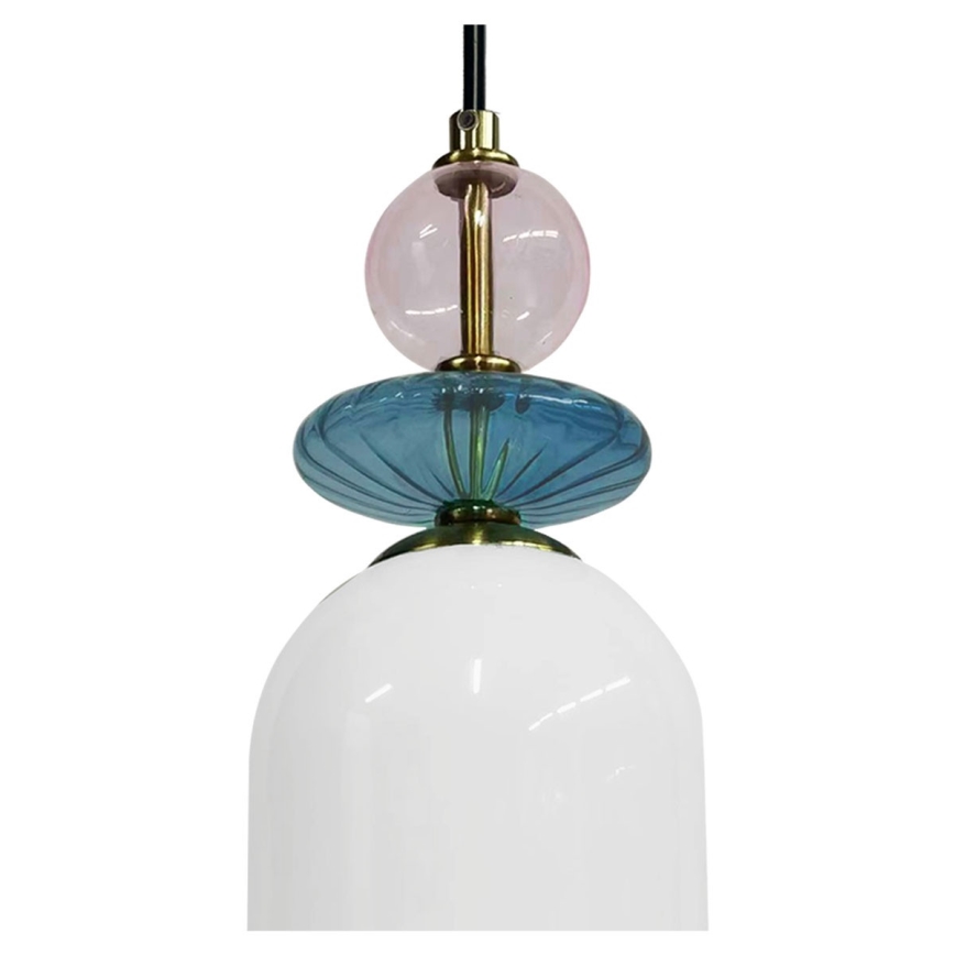 Pendelleuchte mit Kabelaufhängung TROPEA 1xE27/15W/230V schwarz/rauchiges Violett/blau/weiß