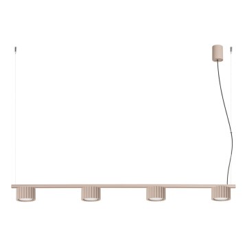 Pendelleuchte mit Seilaufhängung AURA 4xGX53/10W/230V taupe
