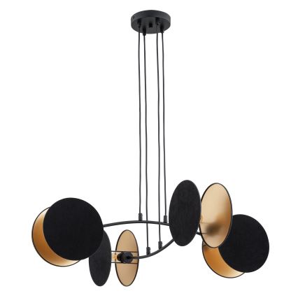 Pendelleuchte mit Seilaufhängung MOTIF 4xE27/15W/230V schwarz