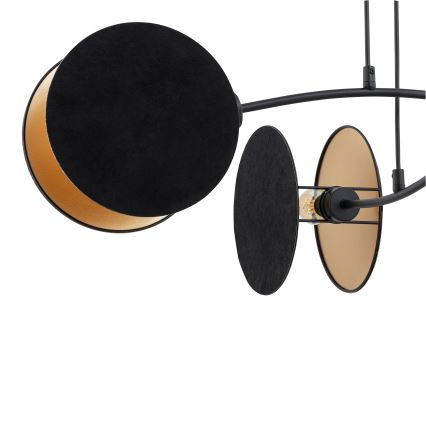 Pendelleuchte mit Seilaufhängung MOTIF 4xE27/15W/230V schwarz
