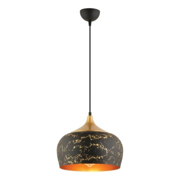 Pendelleuchte MONZA 1xE27/40W/230V Ø 30 cm schwarz/bronzefarben
