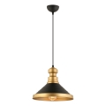 Pendelleuchte MONZA 1xE27/40W/230V Ø 30 cm schwarz/gold