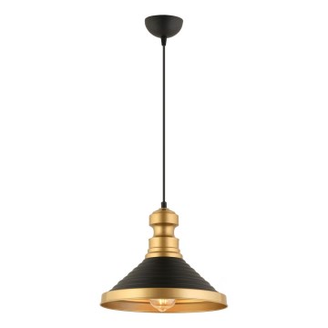 Pendelleuchte MONZA 1xE27/40W/230V Ø 30 cm schwarz/gold