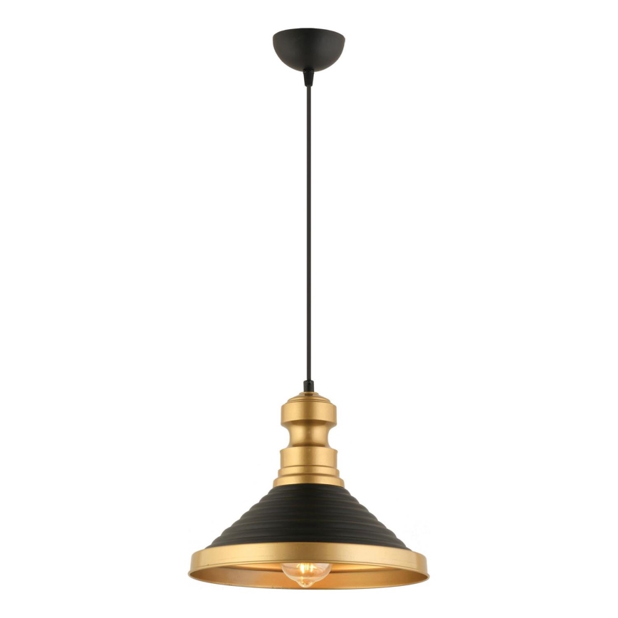 Pendelleuchte MONZA 1xE27/40W/230V Ø 30 cm schwarz/gold
