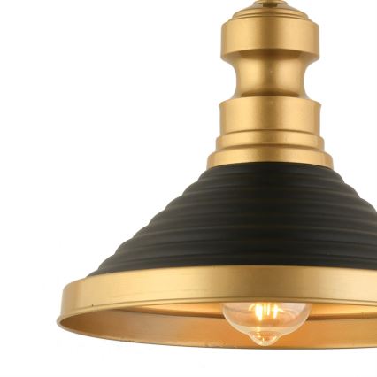 Pendelleuchte MONZA 1xE27/40W/230V Ø 30 cm schwarz/gold