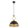 Pendelleuchte MONZA an Kabel, 1xE27/40W/230V, Durchmesser 30 cm, schwarz/bronze