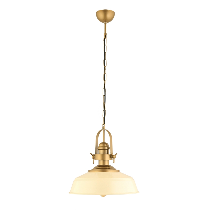 Pendelleuchte MONZA mit Kabel 1xE27/40W/230V Ø 35 cm creme/bronze