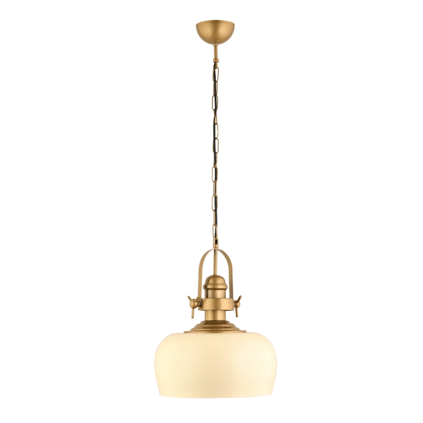 Pendelleuchte MONZA mit Kabelaufhängung, 1xE27/40W/230V, Ø 30 cm, creme/bronze