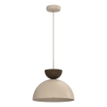 Pendelleuchte NEVIS mit Kabel 1xE27/15W/230V Durchmesser 29 cm beige