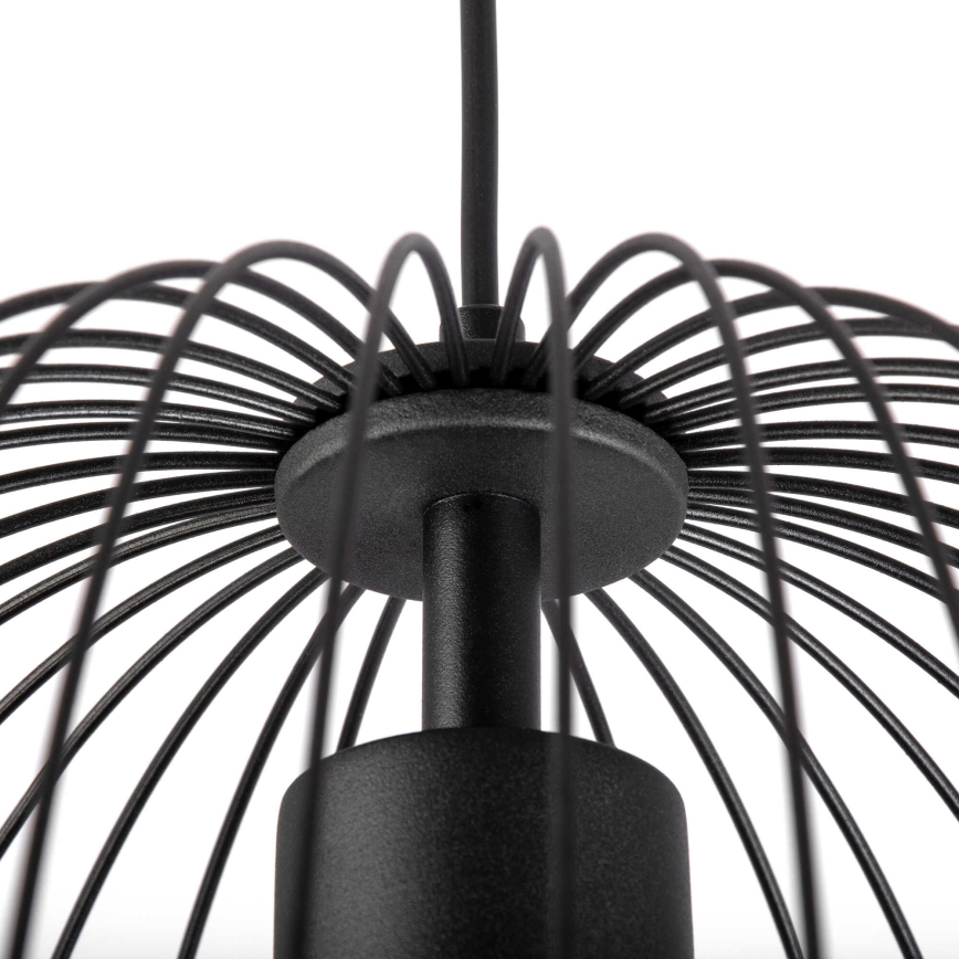 Pendelleuchte OVELLA mit Kabelaufhängung 1xE27/15W/230V Durchmesser 36 cm schwarz