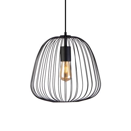 Pendelleuchte OVELLA mit Kabelaufhängung 1xE27/15W/230V Durchmesser 36 cm schwarz
