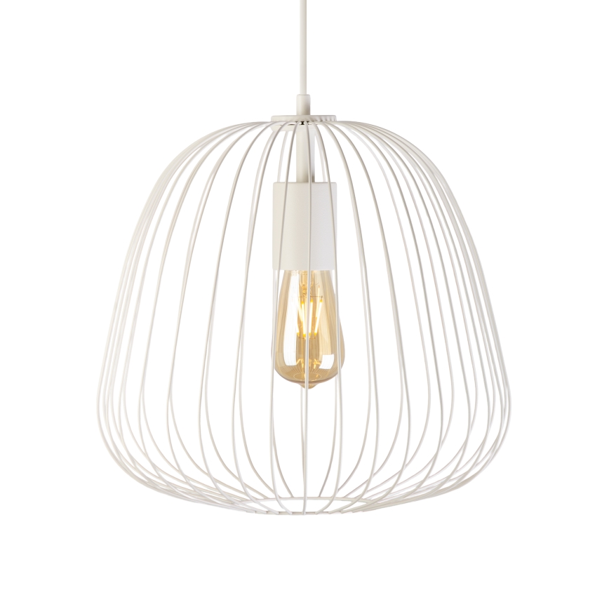 Pendelleuchte OVELLA mit Kabelaufhängung, 1xE27/15W/230V, Ø 36 cm, creme