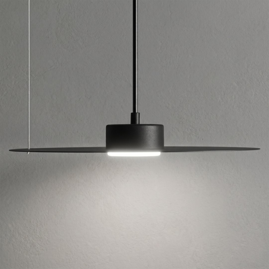 Pendelleuchte PIATTO mit Kabelaufhängung, 1xGX53/15W/230V, Ø 35 cm, schwarz