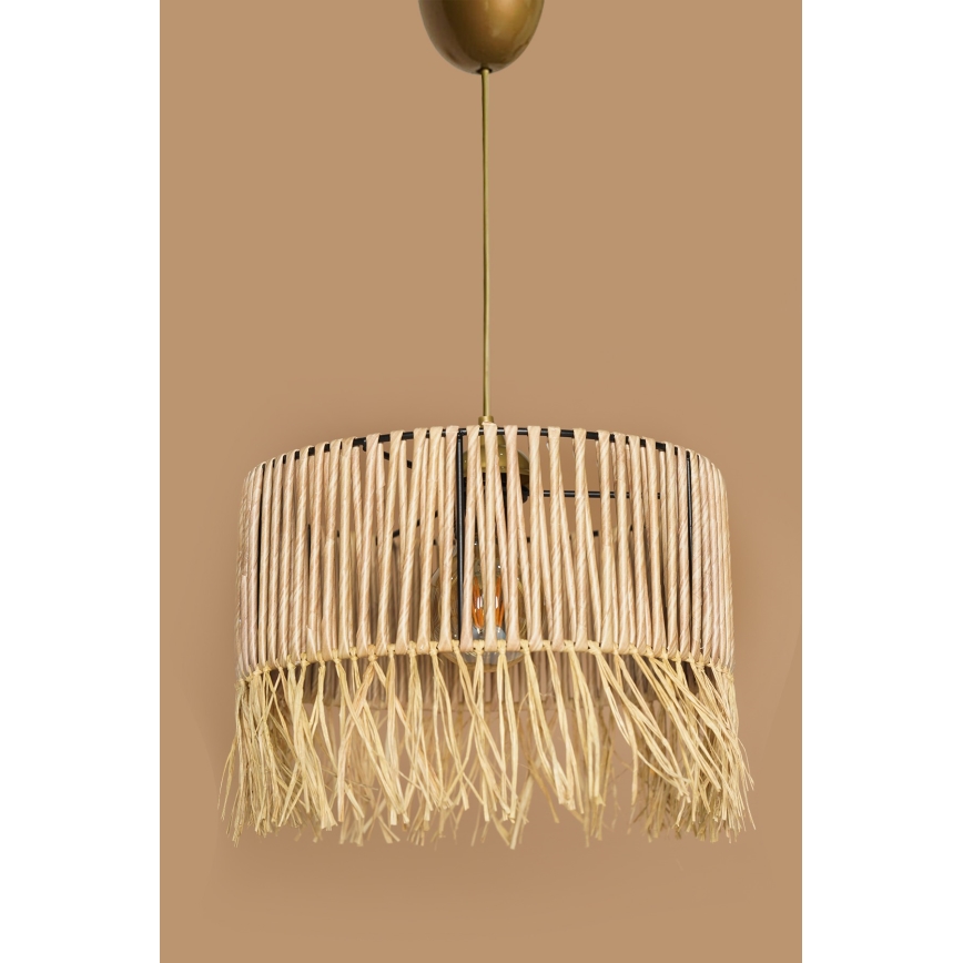 Pendelleuchte RIMINI mit Kabel 1xE27/40W/230V beige