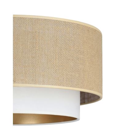 Pendelleuchte SARTA 1xE27/60W/230V, Ø 45 cm, Weiß/Jute