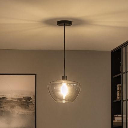 Pendelleuchte SEVENTIES, Kabelaufhängung, E27/40W/230V, rauchgrau/grau