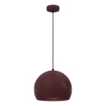 Pendelleuchte SOOL an Kabel, 1x E27 / 15 W / 230 V, Ø 27 cm, burgunderrot
