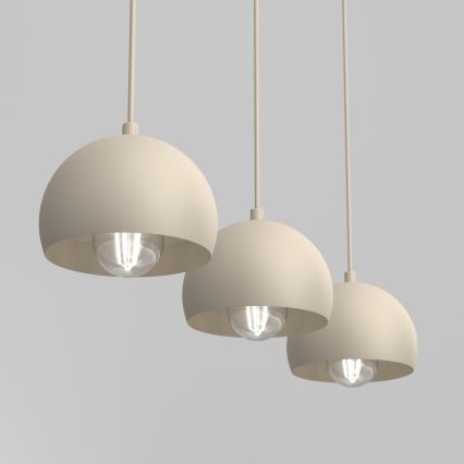 Pendelleuchte SOOL an Kabel 3xE27/15W/230V beige