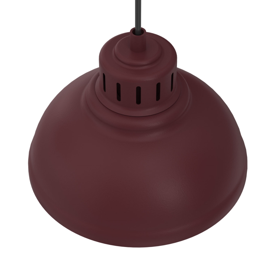 Pendelleuchte SVEN mit Kabel 2xE27/15W/230V Burgunderrot