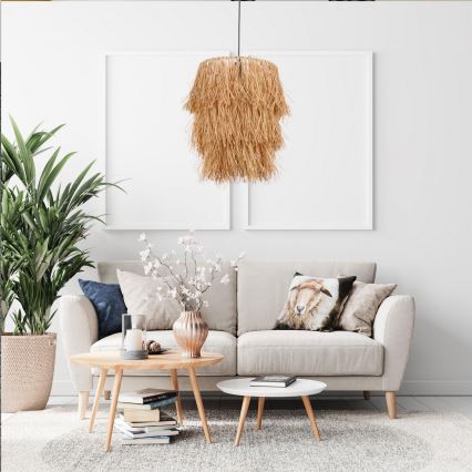 Pendelleuchte TASSEL 1xE27/40W/230V, Raffia