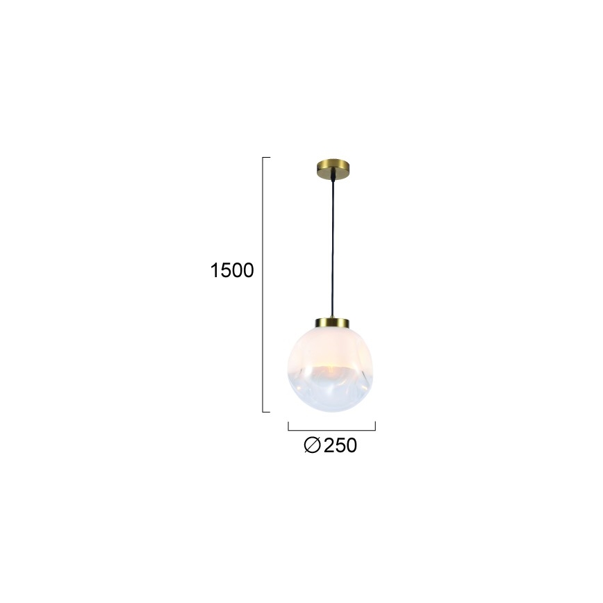 Pendelleuchte VANA 1xE27/40W/230V weiß/gold