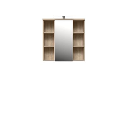 Pensile da bagno con specchio VENOM bianco/rovere sonoma