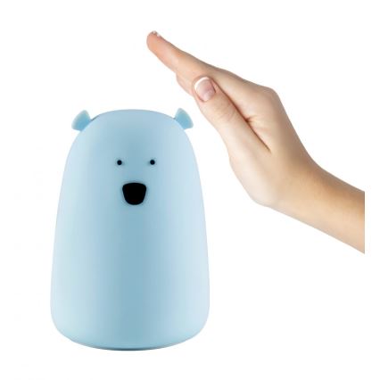 Petite lampe tactile LED RVB pour enfants BEAR LED/0,8W/5V bleu