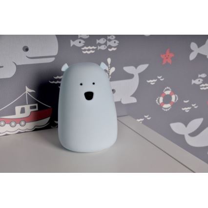 Petite lampe tactile LED RVB pour enfants BEAR LED/0,8W/5V bleu