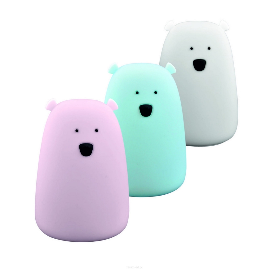 Petite lampe tactile LED RVB pour enfants BEAR LED/0,8W/5V bleu