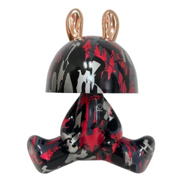 Petite lampe tactile pour enfants à intensité variable FANCY LED/2,5W/3,7V 1200 mAh noir/rouge