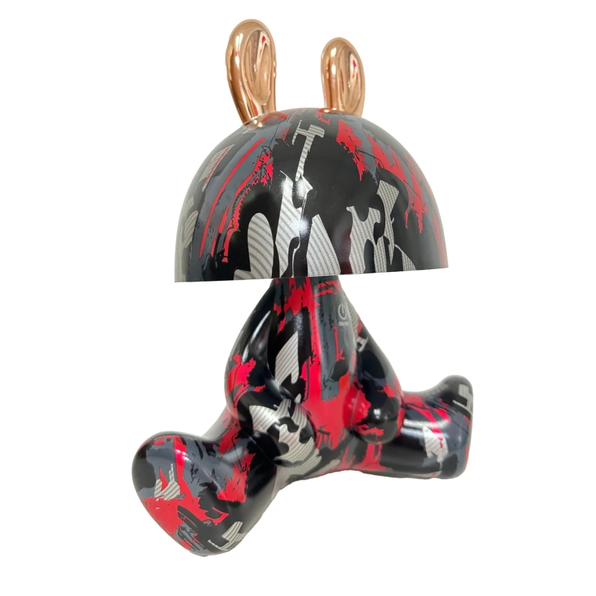 Petite lampe tactile pour enfants à intensité variable FANCY LED/2,5W/3,7V 1200 mAh noir/rouge