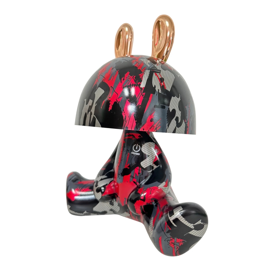 Petite lampe tactile pour enfants à intensité variable FANCY LED/2,5W/3,7V 1200 mAh noir/rouge