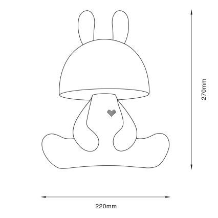 Petite lampe tactile pour enfants à intensité variable FANCY LED/2,5W/3,7V 1200 mAh noir/rouge